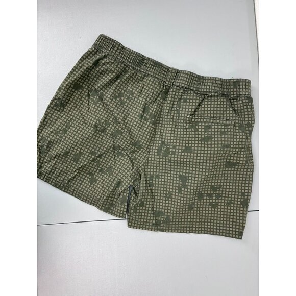 QILO men's XL green desert night camo checked tactical pull on shorts 5" inseam - Picture 6 of 6